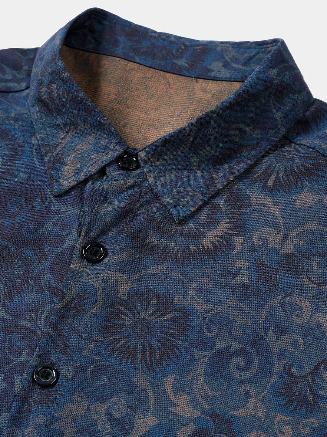 Leoric - Camicia leggera a maniche corte con stampa floreale