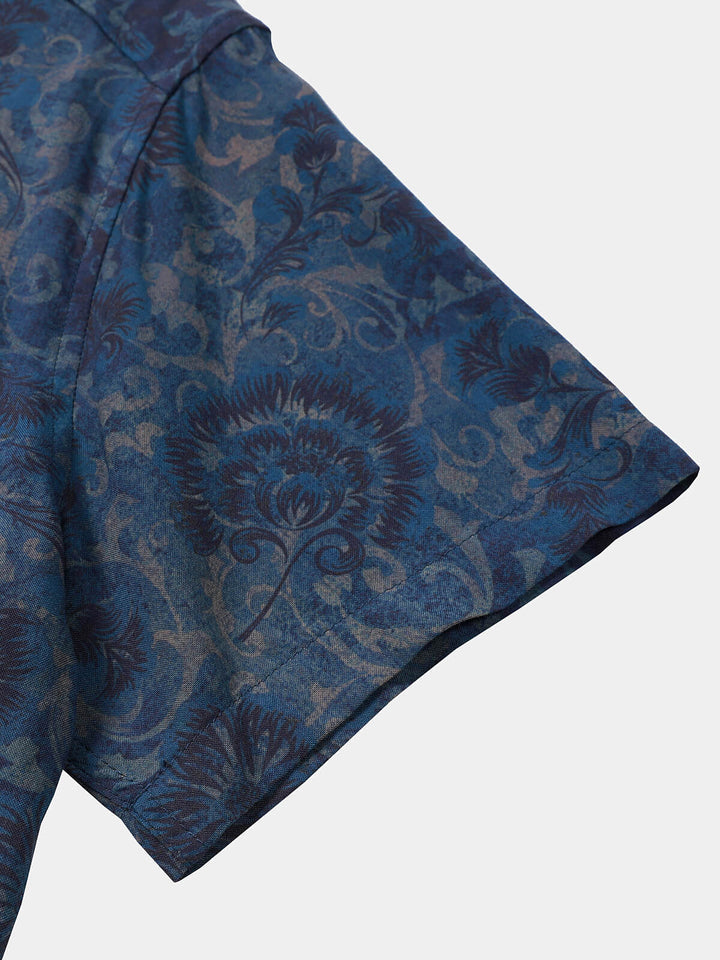 Leoric - Camicia leggera a maniche corte con stampa floreale