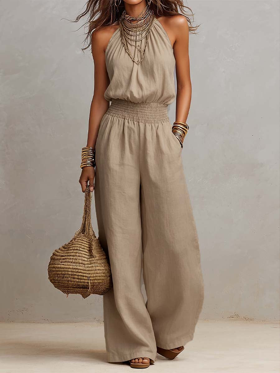 Elenie - Tuta leggera con scollo all’americana