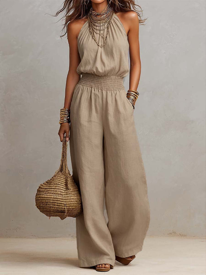 Elenie - Tuta leggera con scollo all’americana
