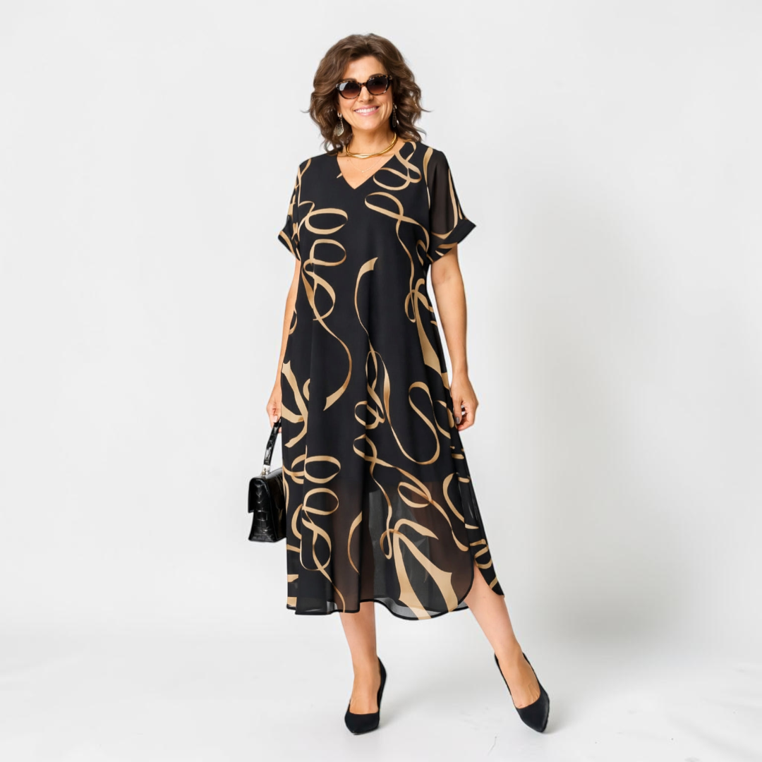 Ismara - Abito midi leggero con scollatura a V