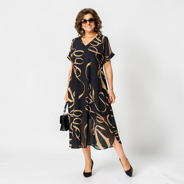 Ismara - Abito midi leggero con scollatura a V