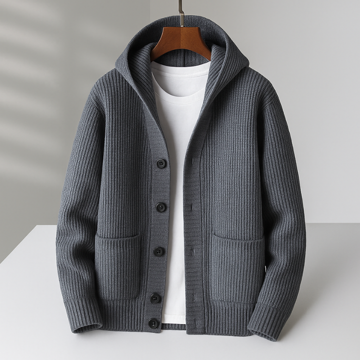 Alarvian - Cardigan con cappuccio casual e alla moda
