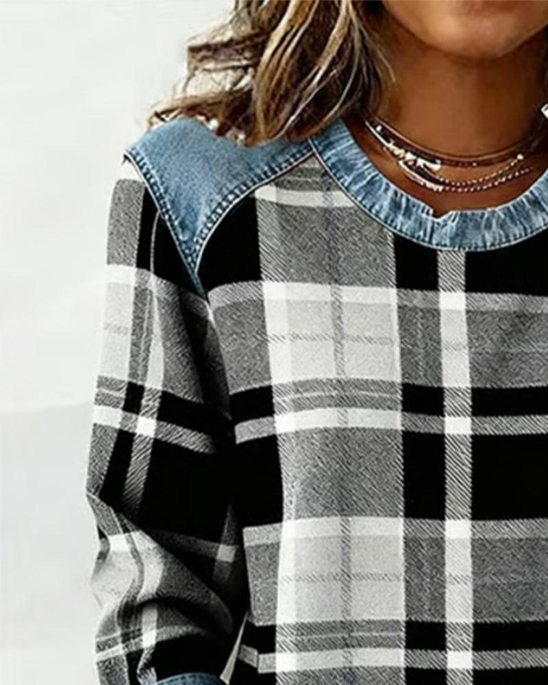 Adair - Felpa casual a righe con girocollo