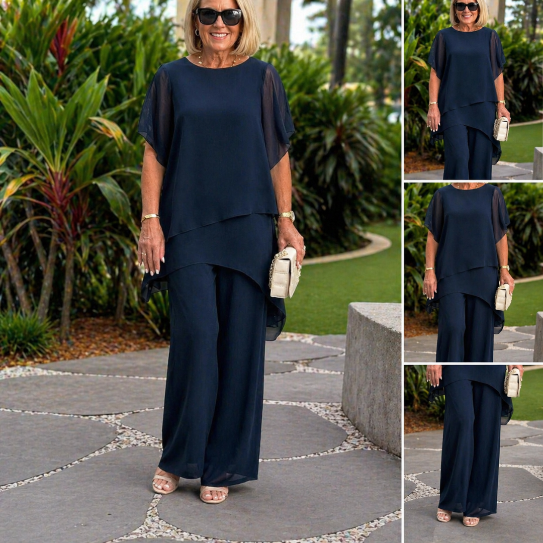 Jessenia - Coordinato con tunica a strati e pantaloni