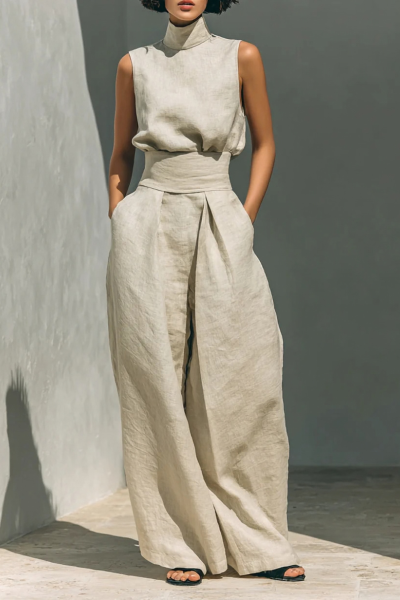 Nerina - Jumpsuit senza maniche a gamba larga