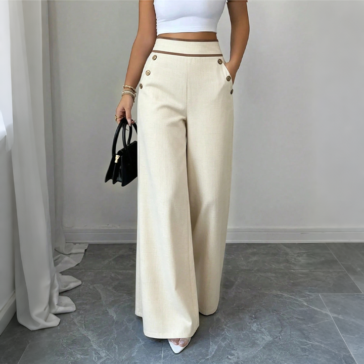 Oriessa - Pantaloni modello marinaio a vita alta