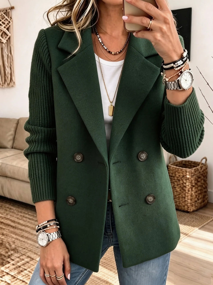 Lottie - Blazer multimateriale dal tocco morbido
