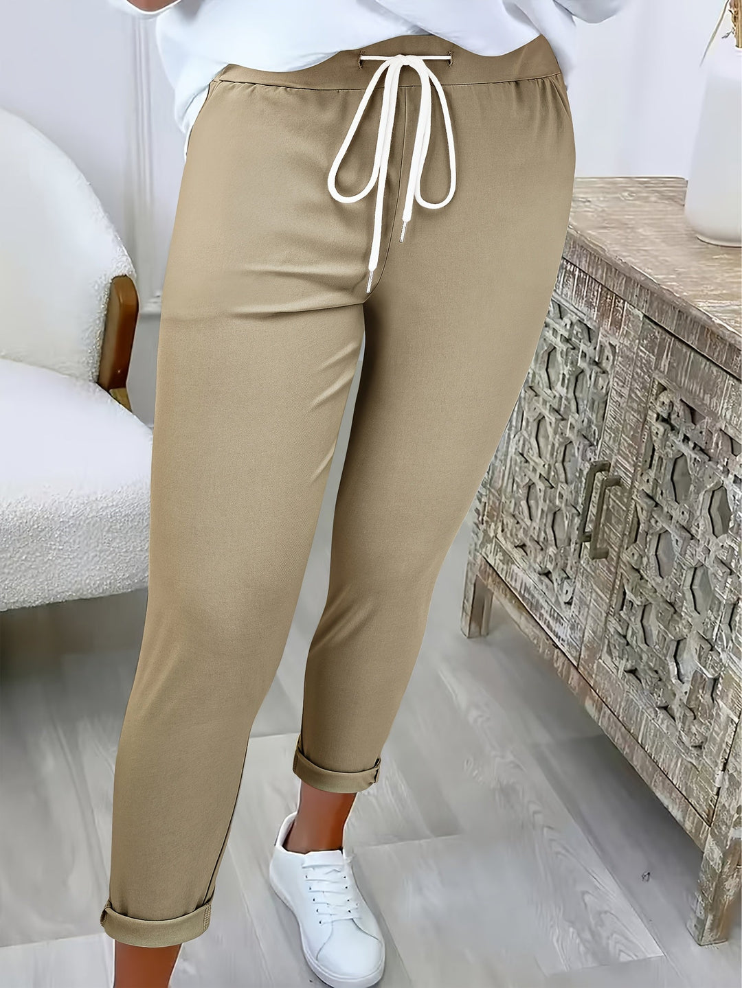 Tansy - Pantaloni stretch con coulisse su misura