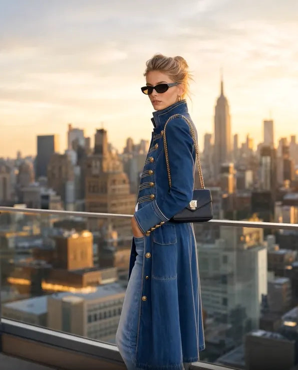 Carisanne - Cappotto militare a taglio lungo pesante