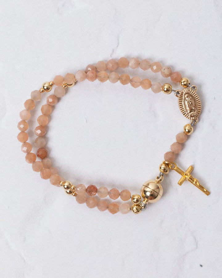 Farah - Bracciale con perline e croce