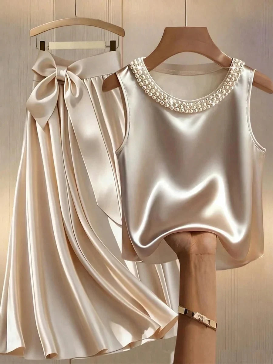 Sabine - Abito midi elegante con fiocco