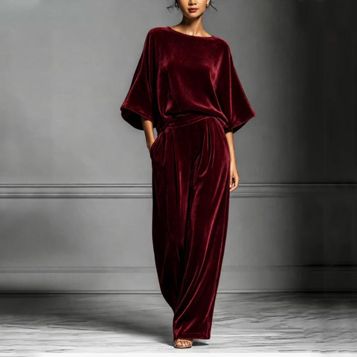 Ainhoa - Tuta elegante in velluto a palazzo