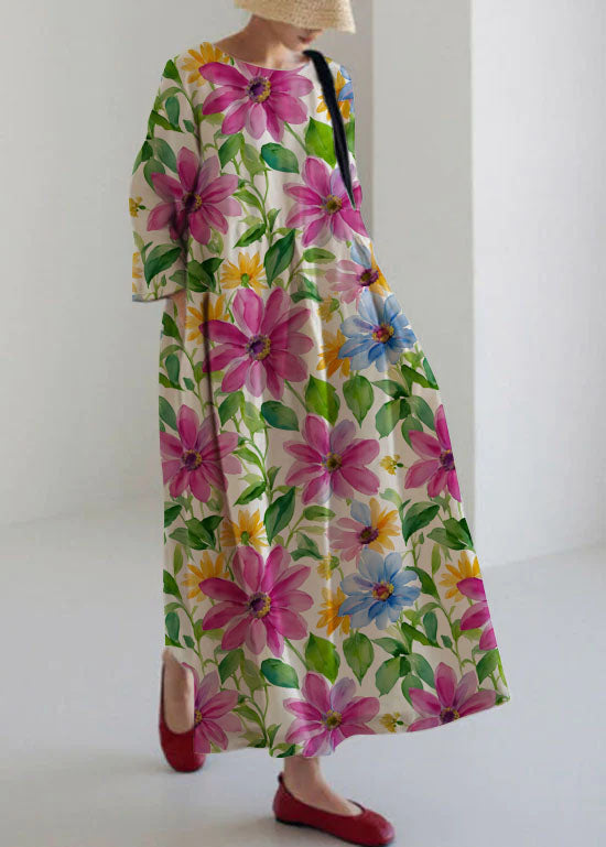 Olive - Abito patchwork leggero