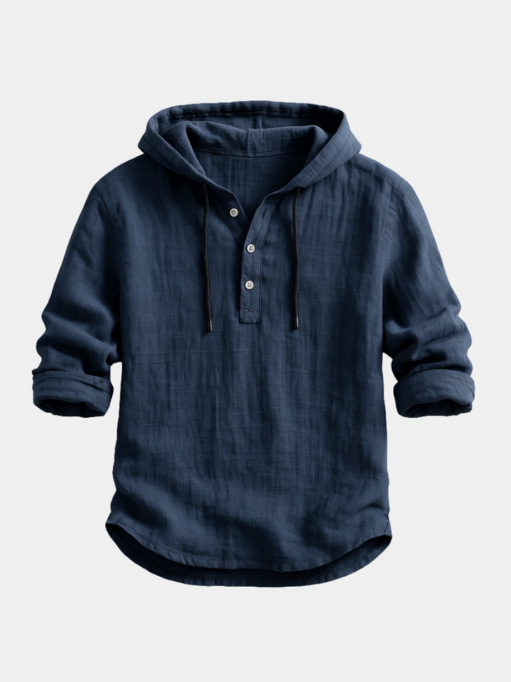 Tavrell - Camicia con cappuccio in lino pregiato