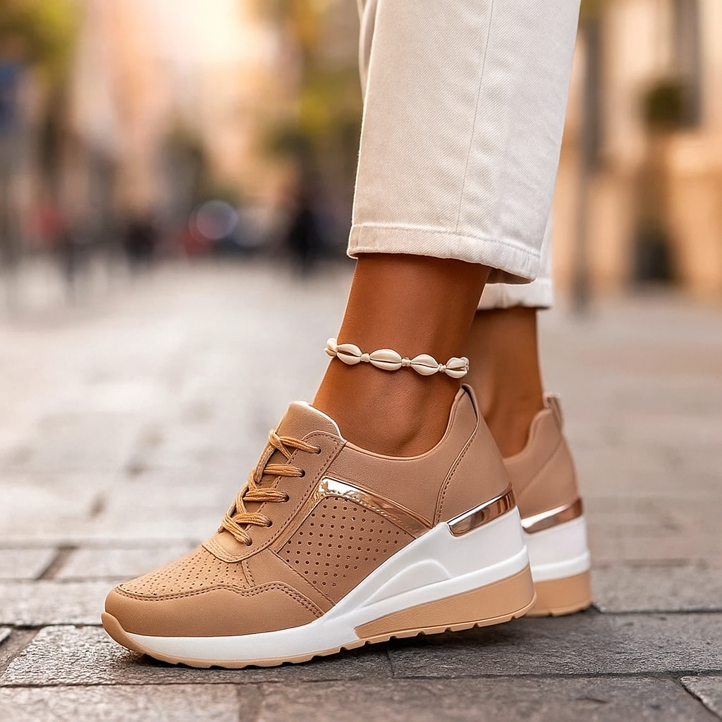 Veranique - Sneakers imbottite con zeppa