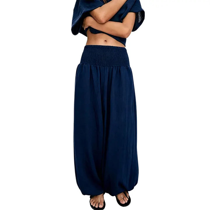 Anavie - Pantaloni harem morbidi al tatto