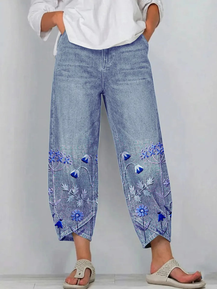 Giada - Jeans a vestibilità rilassata stampati