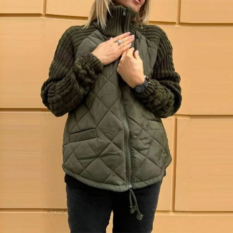 Corisanna - giacca in maglia calda con chiusura a zip frontale