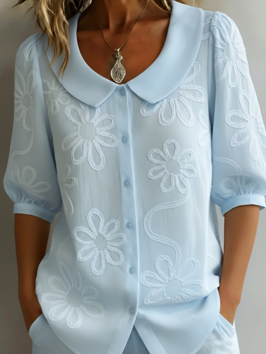 Perina - Blusa floreale dal tocco morbido