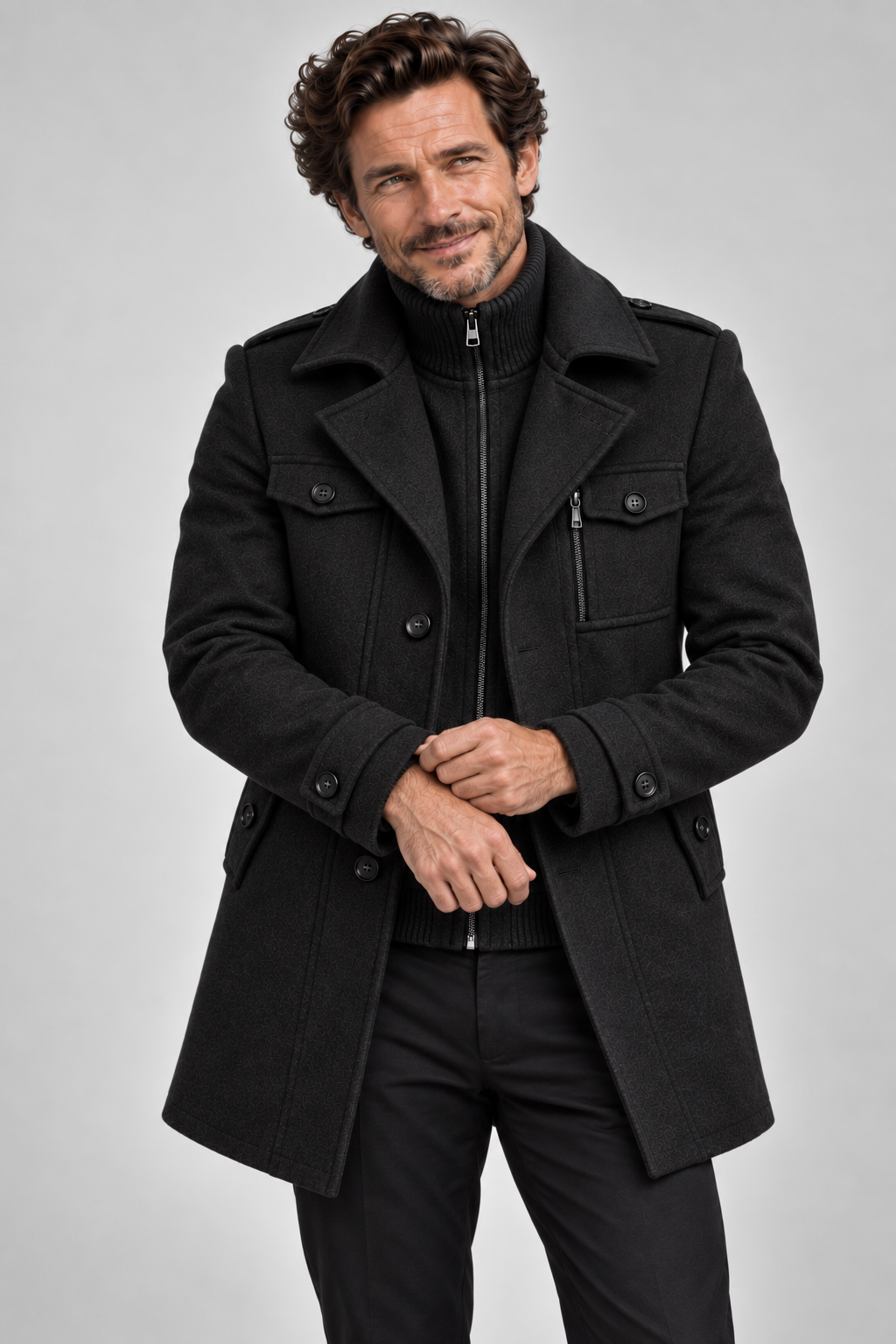 Ivan - Cappotto lungo doppiopetto