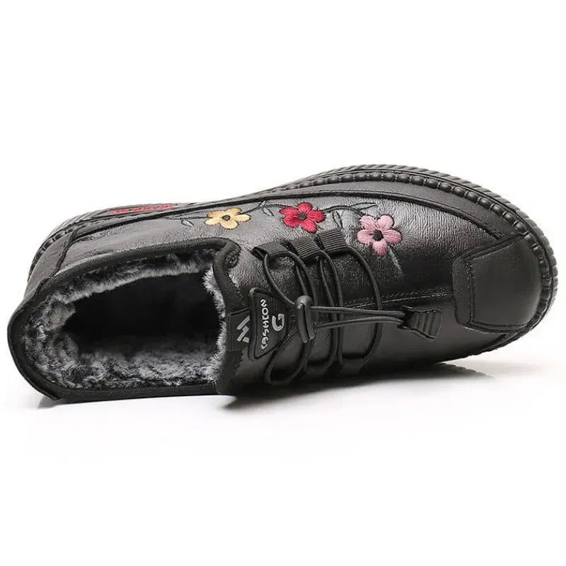 Verisse - Scarpe comfort alla caviglia con ricamo floreale