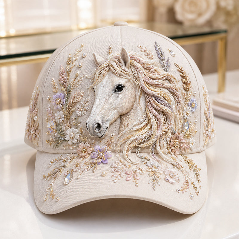 Arlena - Cappello con cavallo floreale