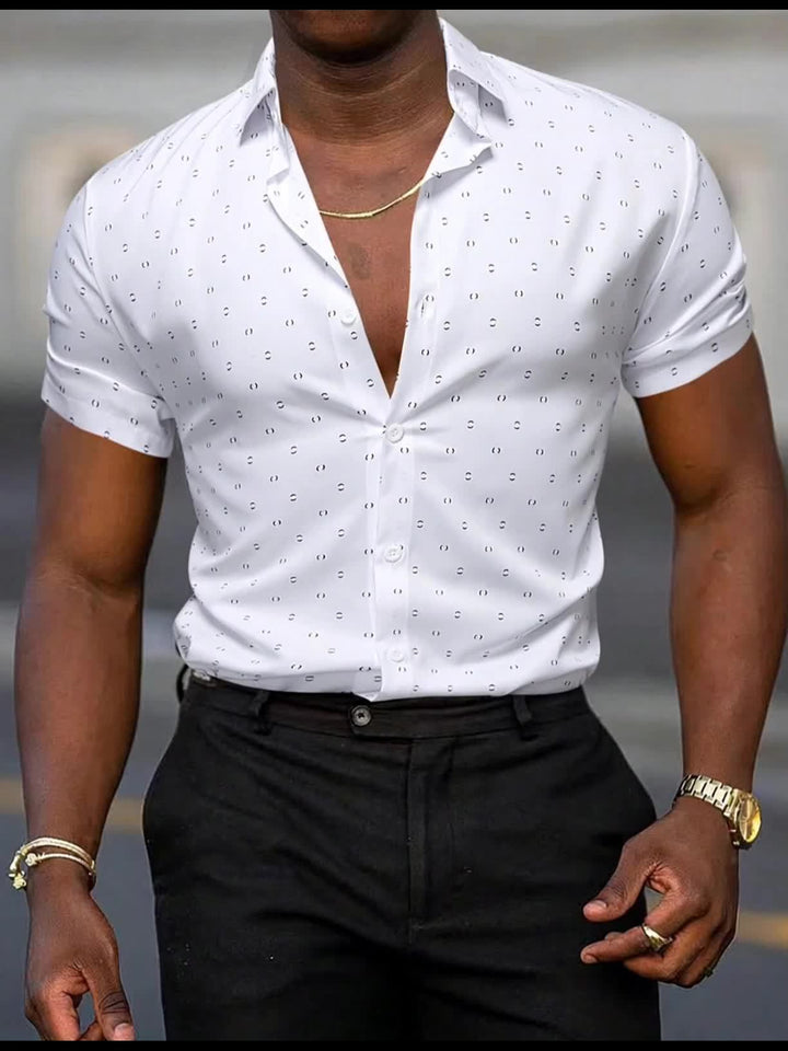 Rowen - Camicia a maniche corte con stampa soft touch