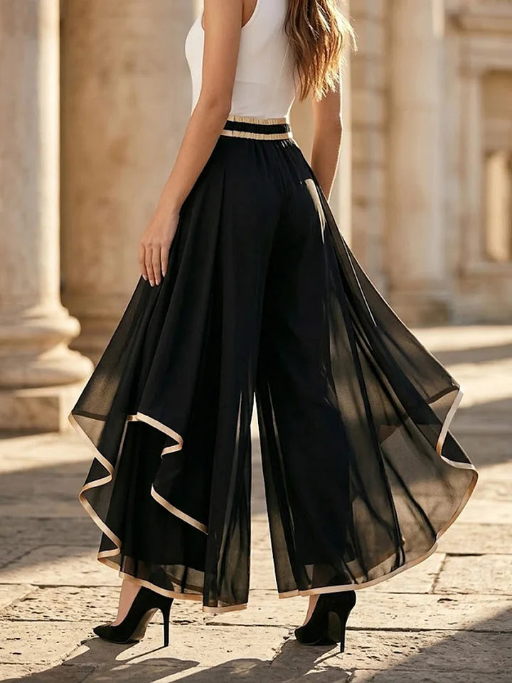 Querida - Pantaloni a palazzo drappeggiati
