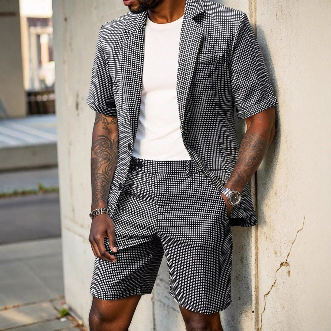 Rufus - Blazer e shorts coordinati a quadri