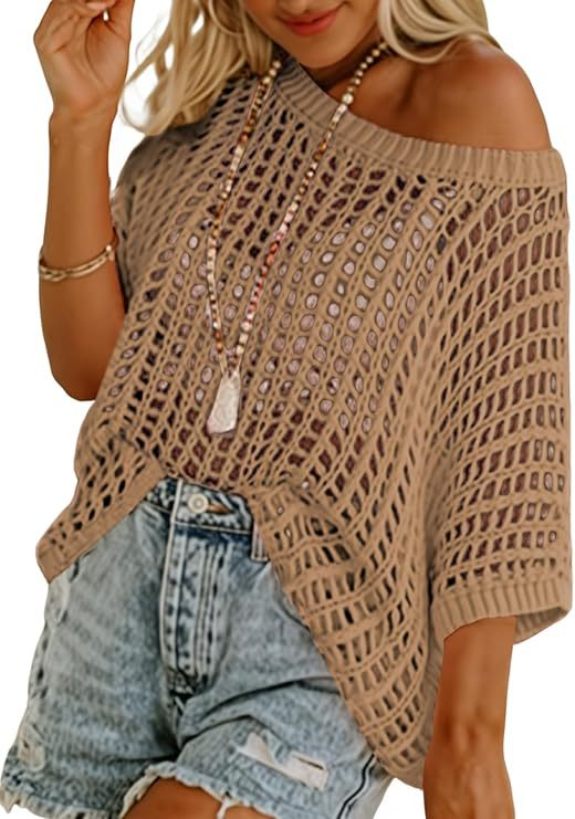 Hallie - Top a Rete in Maglia Leggera