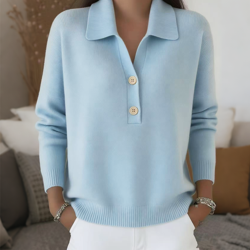 Belisara - Maglione con scollo a V morbido al tatto