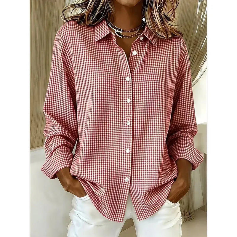 Illyssia - Blusa a bottoni in vichy classico