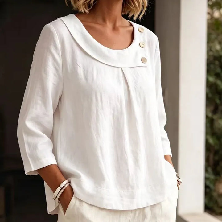 Brionelle - Blusa in lino dal tocco morbido