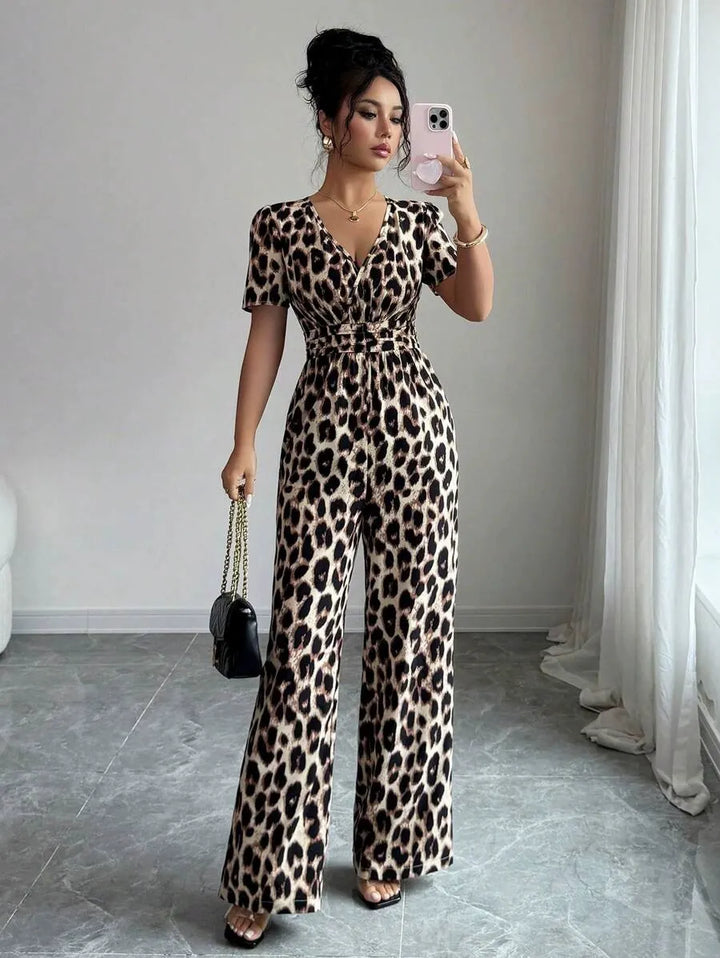 Eveliora - Tuta chic con stampa animalier