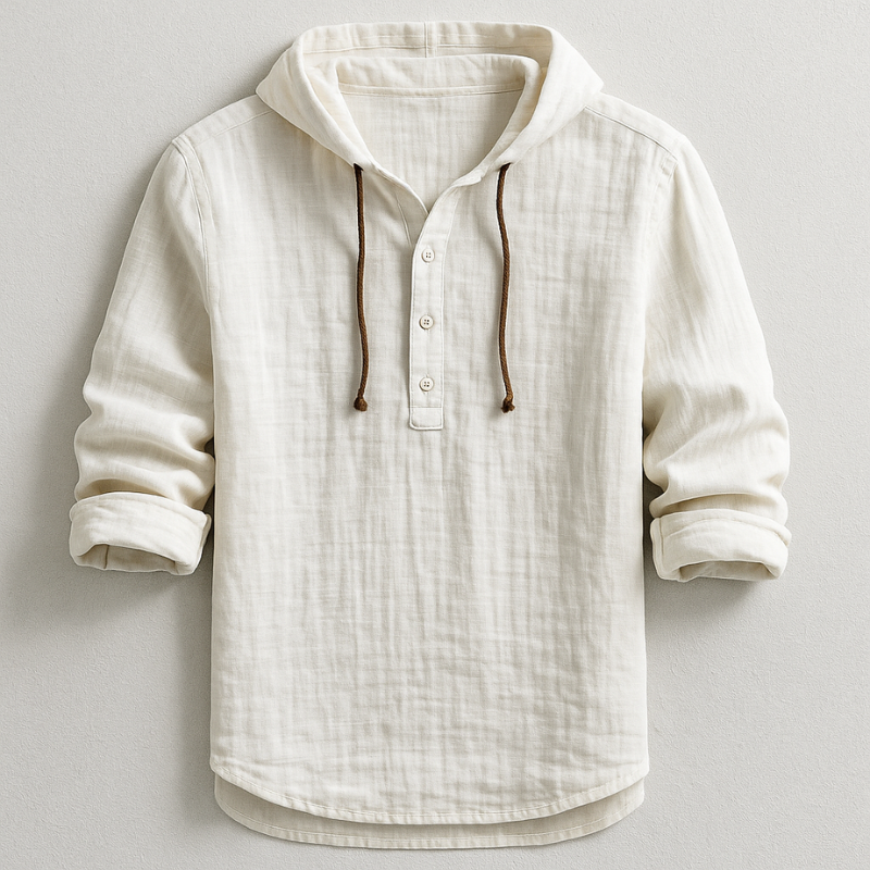 Tavrell - Camicia con cappuccio in lino pregiato