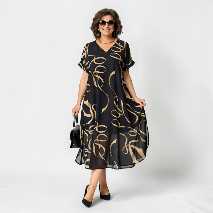 Ismara - Abito midi leggero con scollatura a V