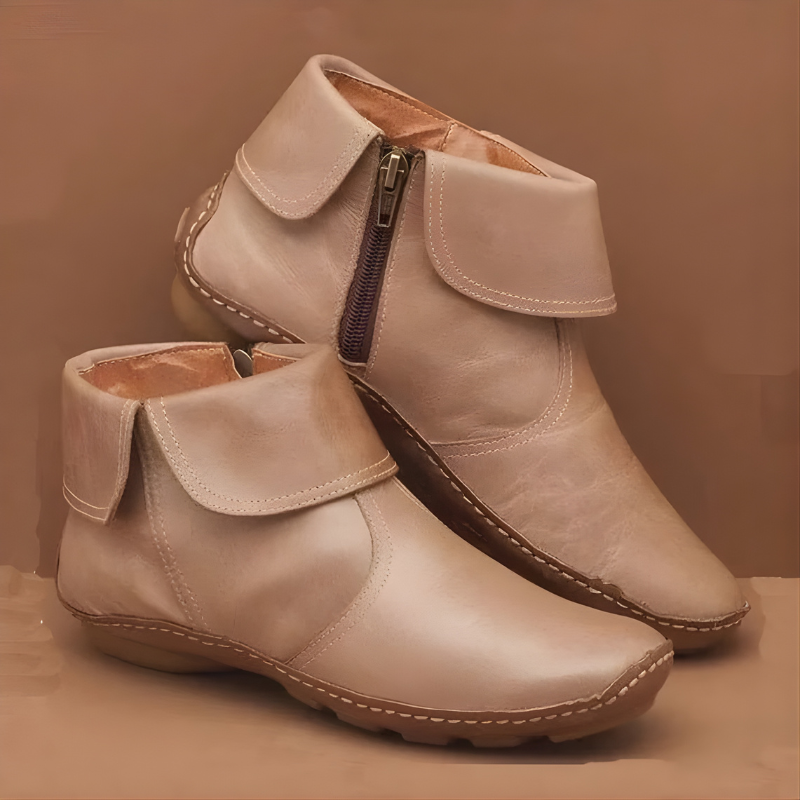 Winona - Tronchetti in pelle con risvolto