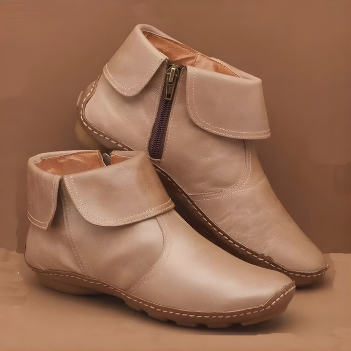 Winona - Tronchetti in pelle con risvolto