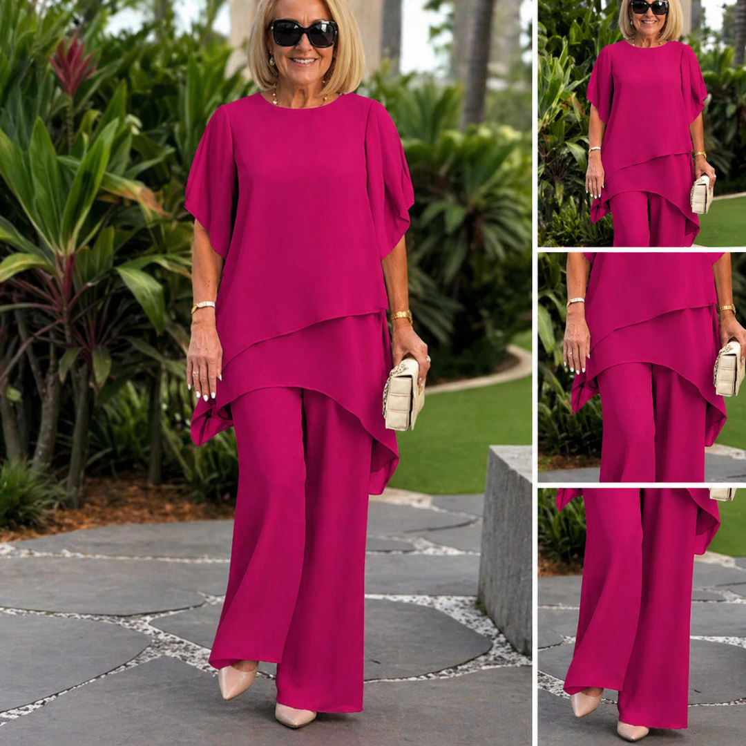 Jessenia - Coordinato con tunica a strati e pantaloni