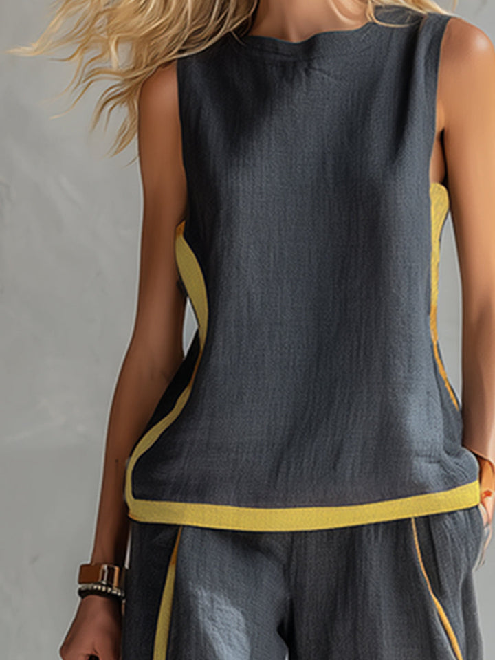 Quella - Coordinato top e pantaloni fluidi