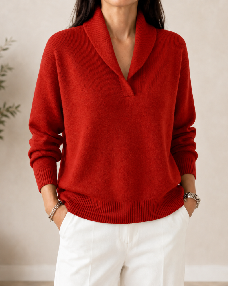 Amandina - Maglione con scollo a V dal tocco morbido