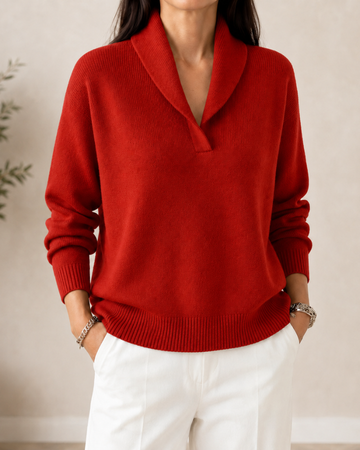 Amandina - Maglione con scollo a V dal tocco morbido