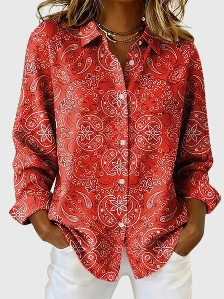 Gillian - Blusa premium a stampa paisley
