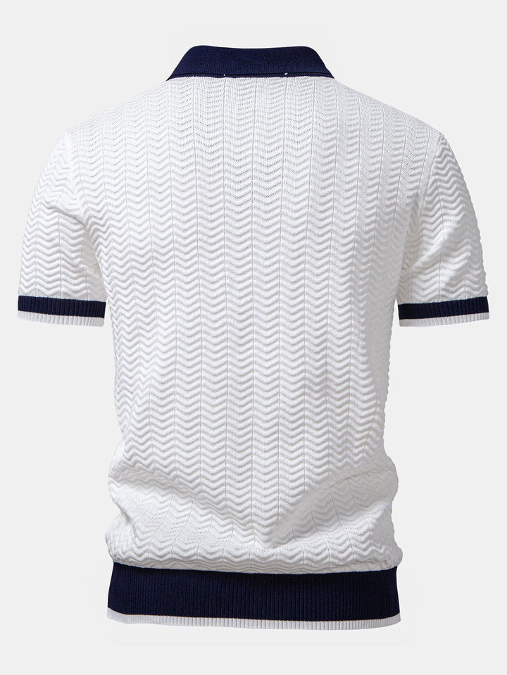 Arleno - Polo in maglia di viscosa testurizzata