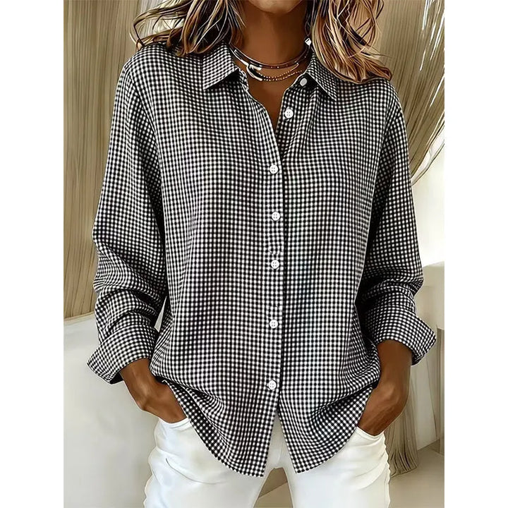 Illyssia - Blusa a bottoni in vichy classico
