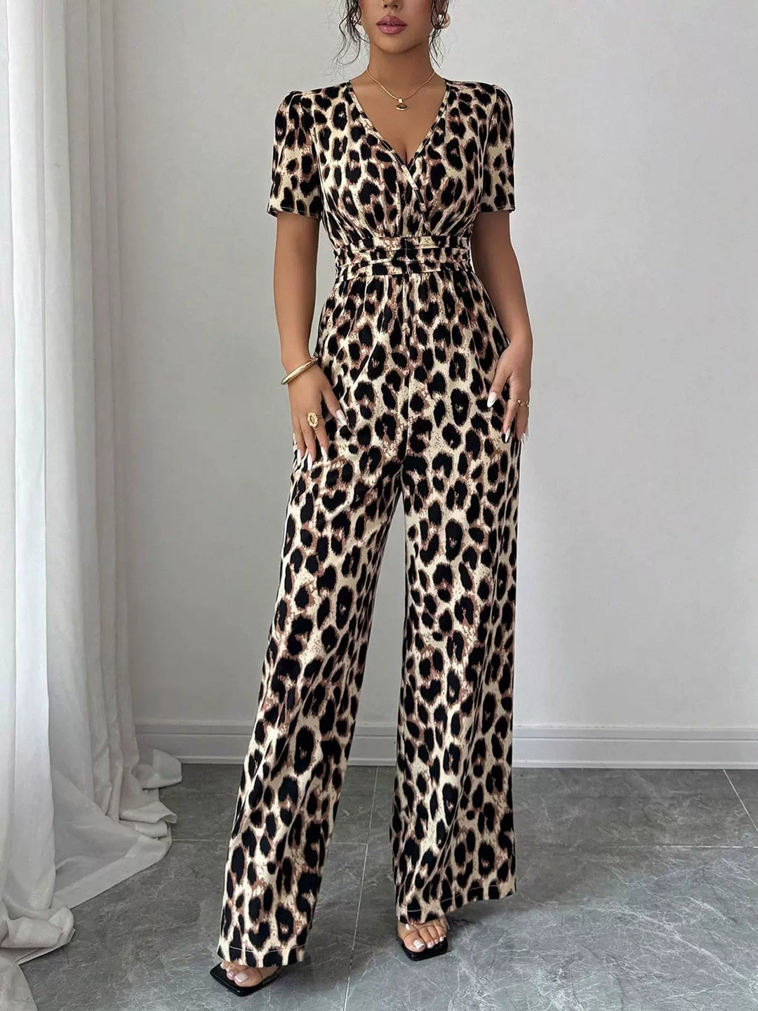 Eveliora - Tuta chic con stampa animalier