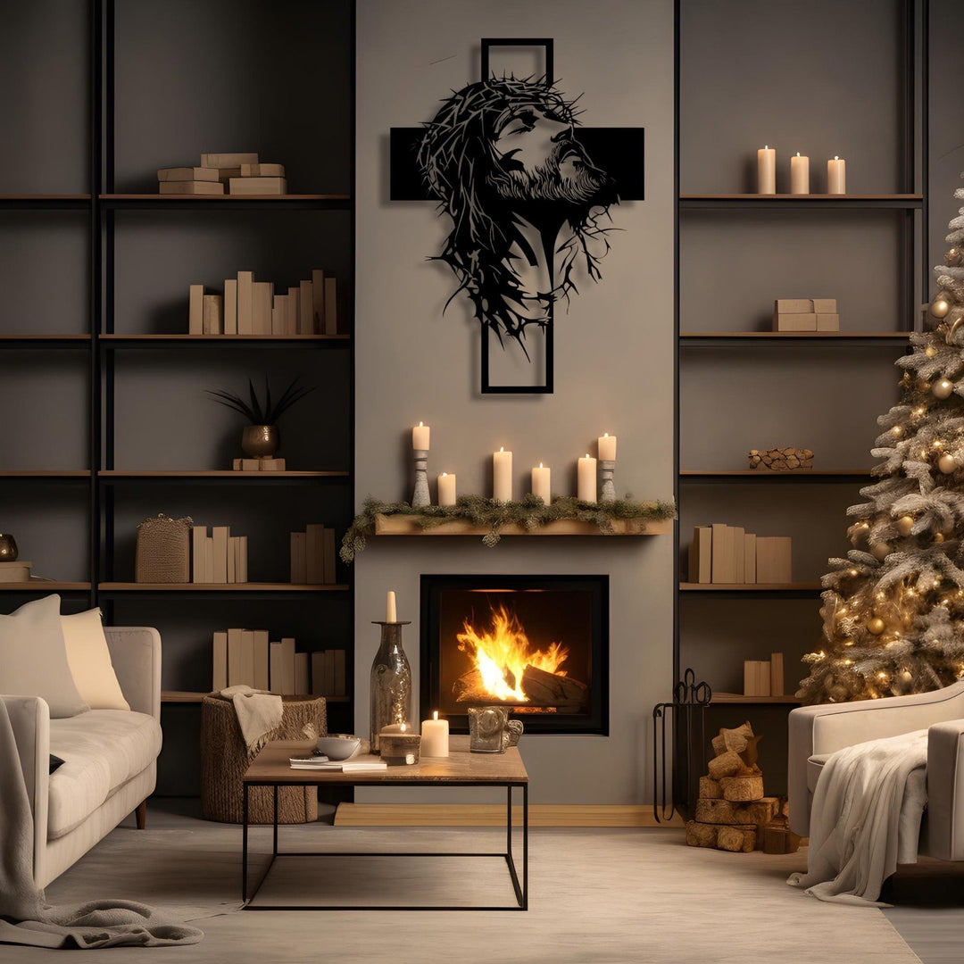 Cyras - Arte Murale in Metallo Croce di Gesù