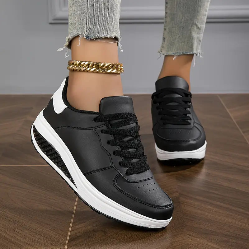 Qira - Sneakers stringate con suola platform
