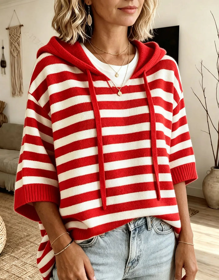 Leontine - Maglione a righe con cappuccio